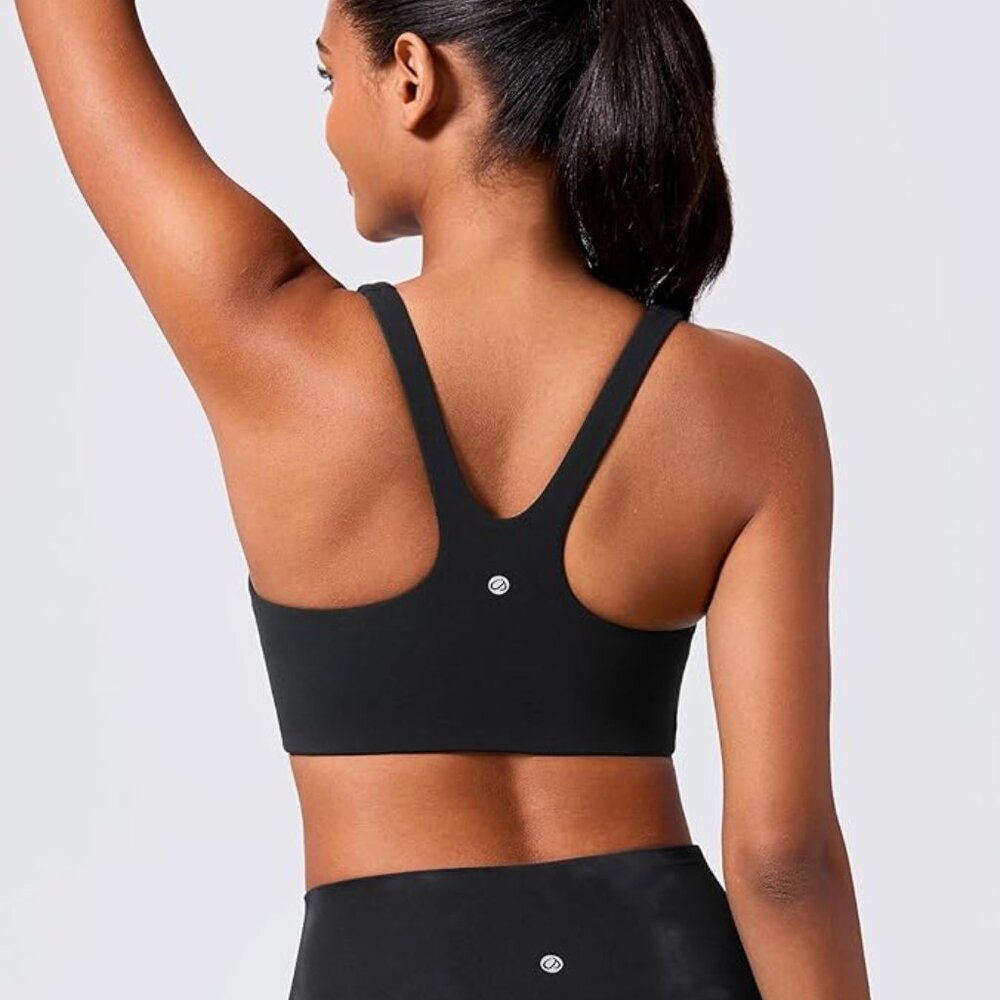 CRZ YOGA Butterlift Double Lined Square Neck Sports Bra